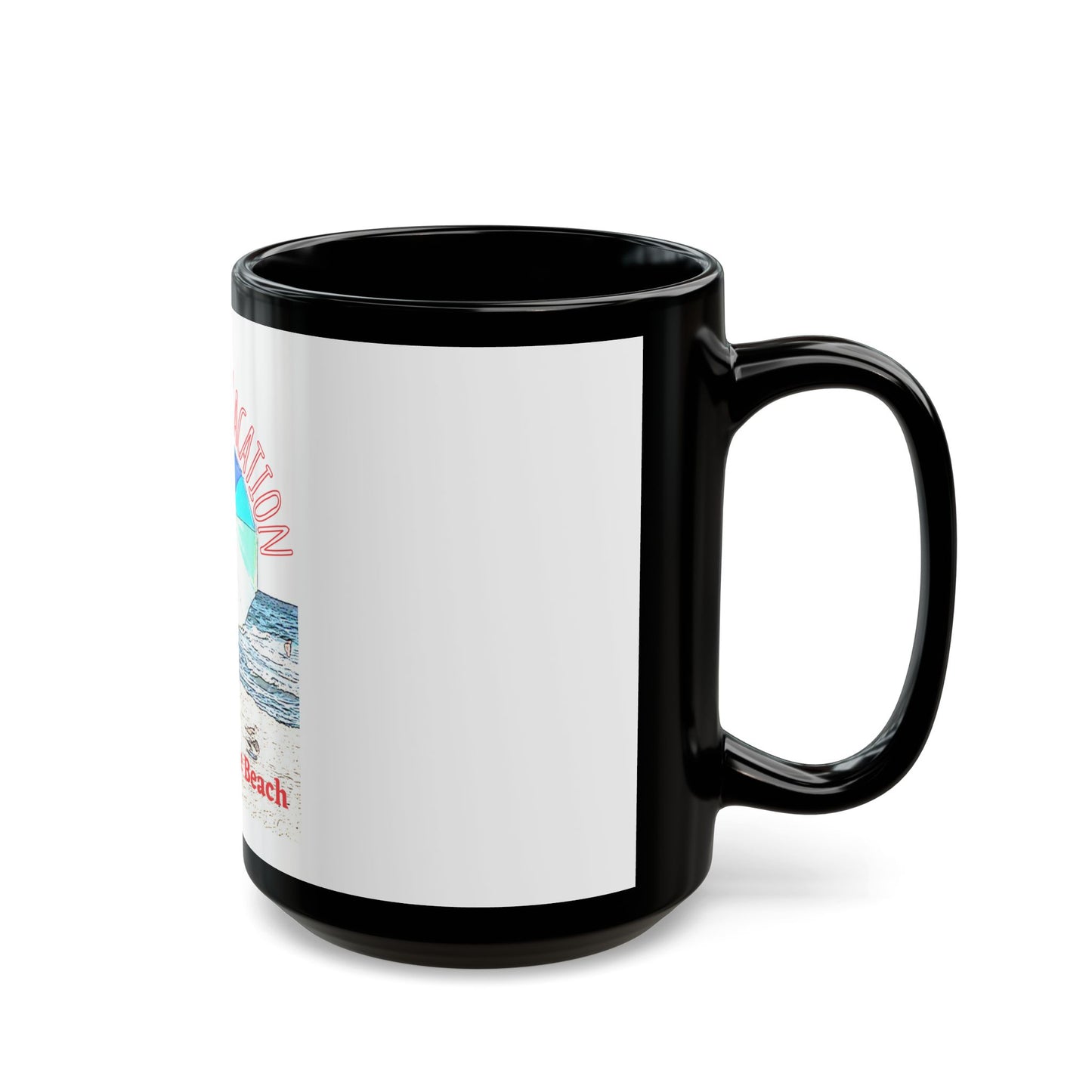 Florida Vacation - Jacksonville Beach - 11 oz or 15 oz Ceramic Black Mugs 11 oz or 15 oz Ceramic Black Mugs