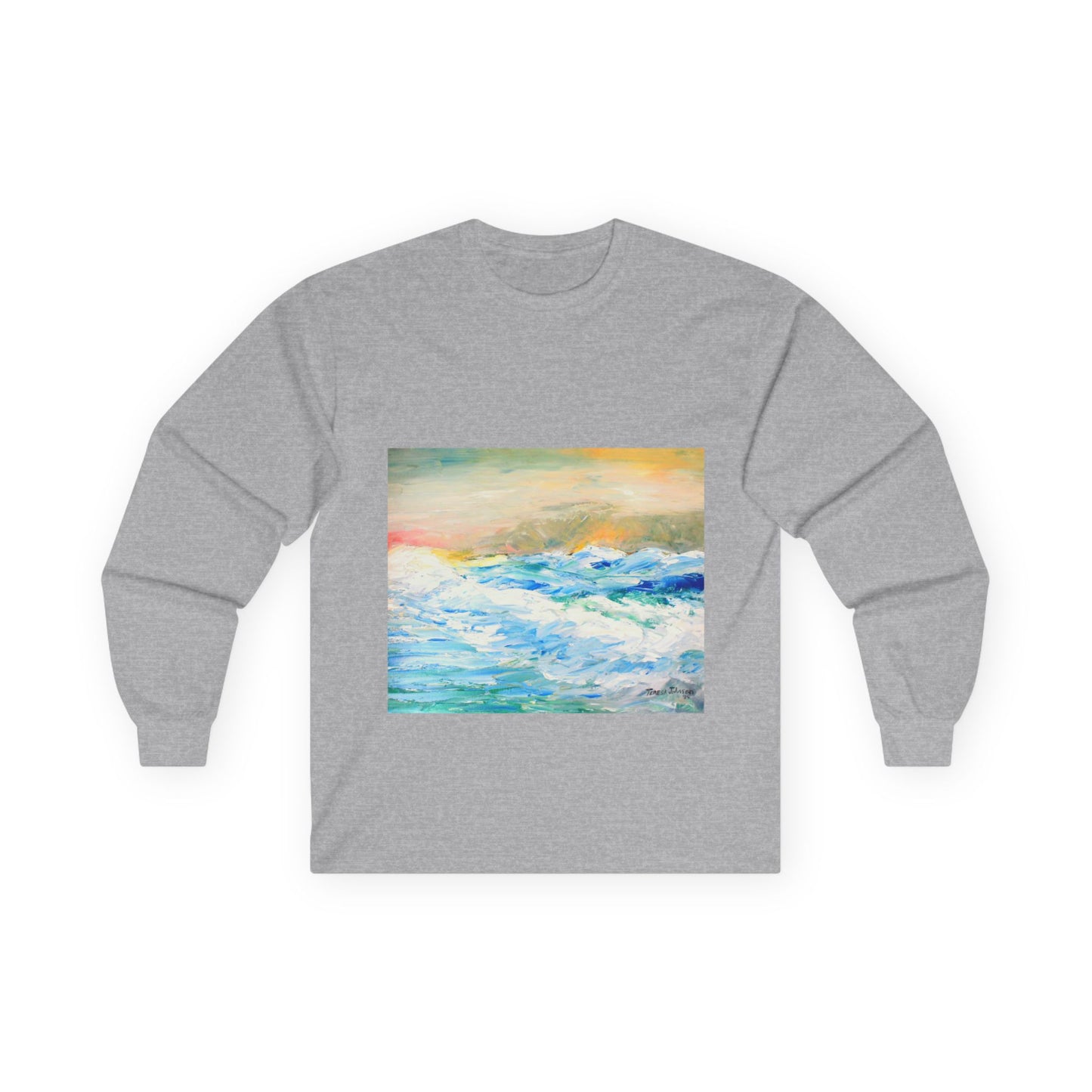 "God is Stirring the Sea" Long Sleeve Casual Unisex Tee Shirt