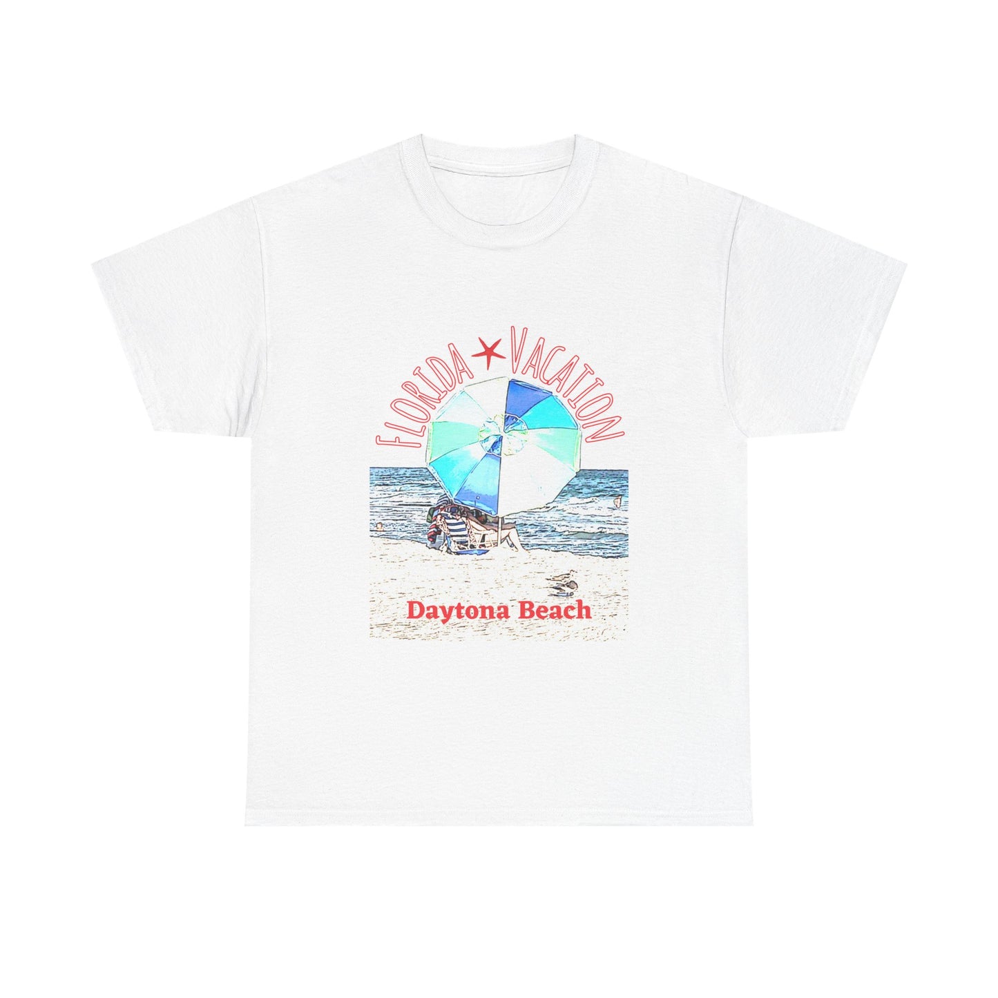 Florida Vacation Daytona Beach - Amazing Unisex Heavy Cotton Tee