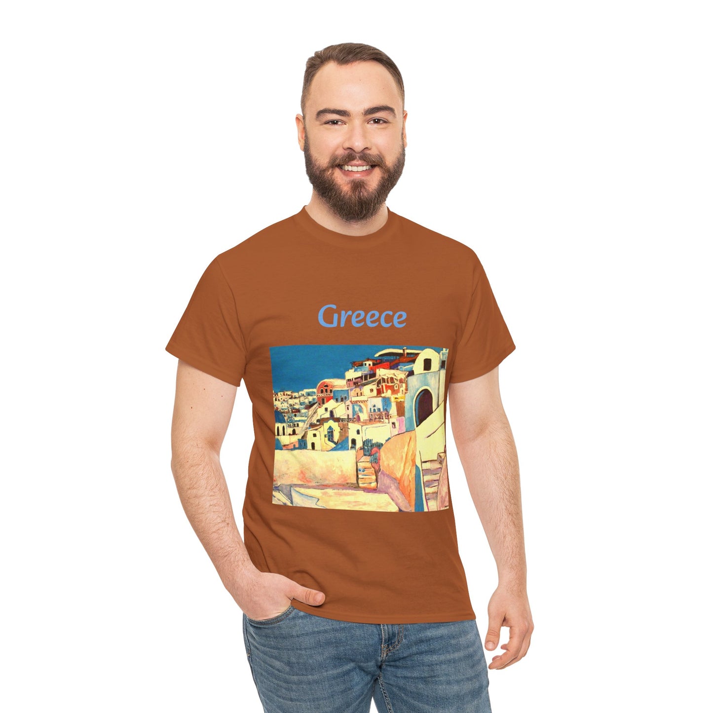 Greece - Amazing Unisex Heavy Cotton Short Sleeve Tee Shirts!