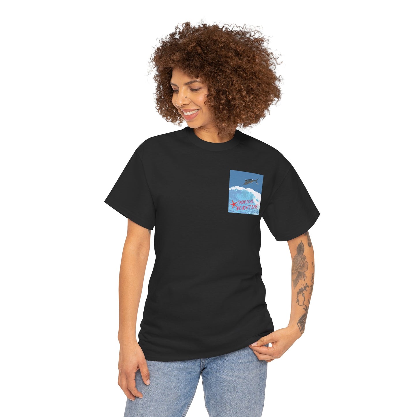 Tropical Beach Time - Amazing Unisex Heavy Cotton Tee