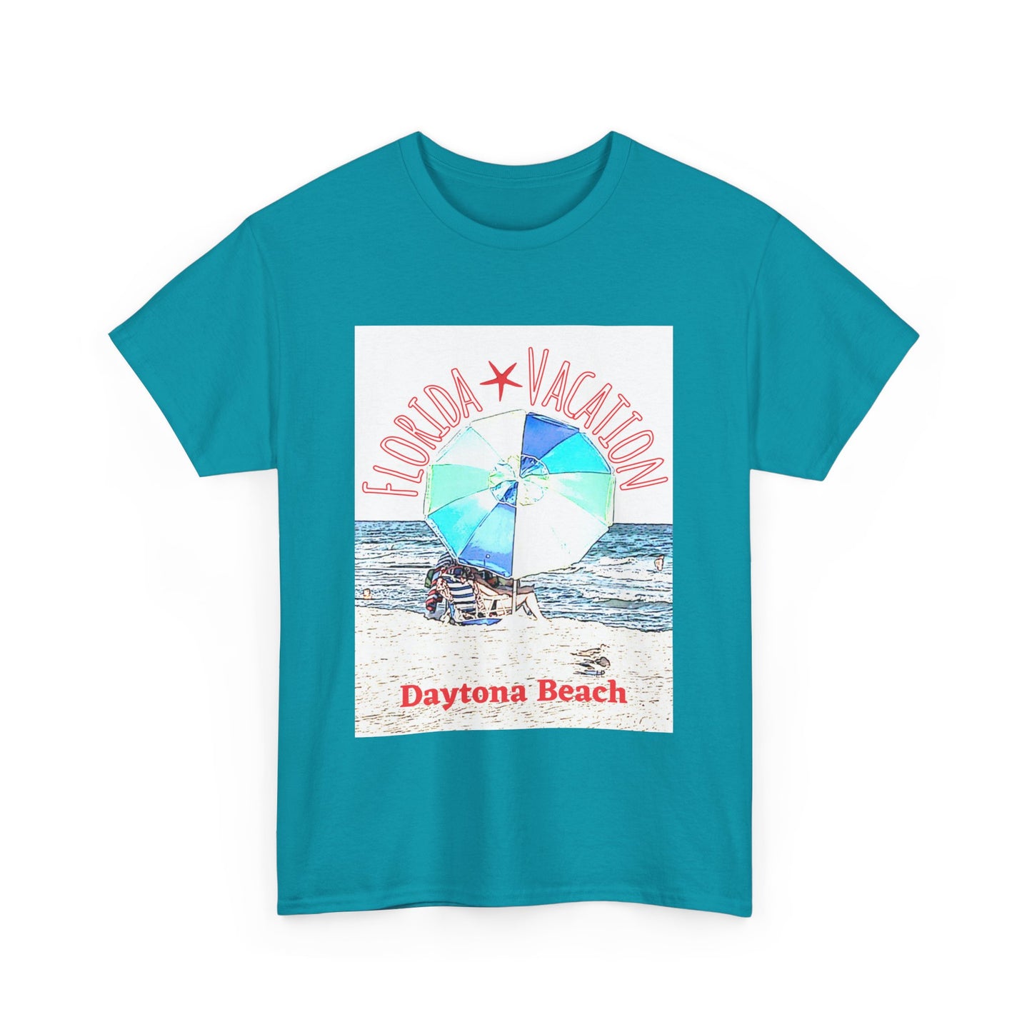 Florida Vacation Daytona Beach - Amazing Unisex Heavy Cotton Tee