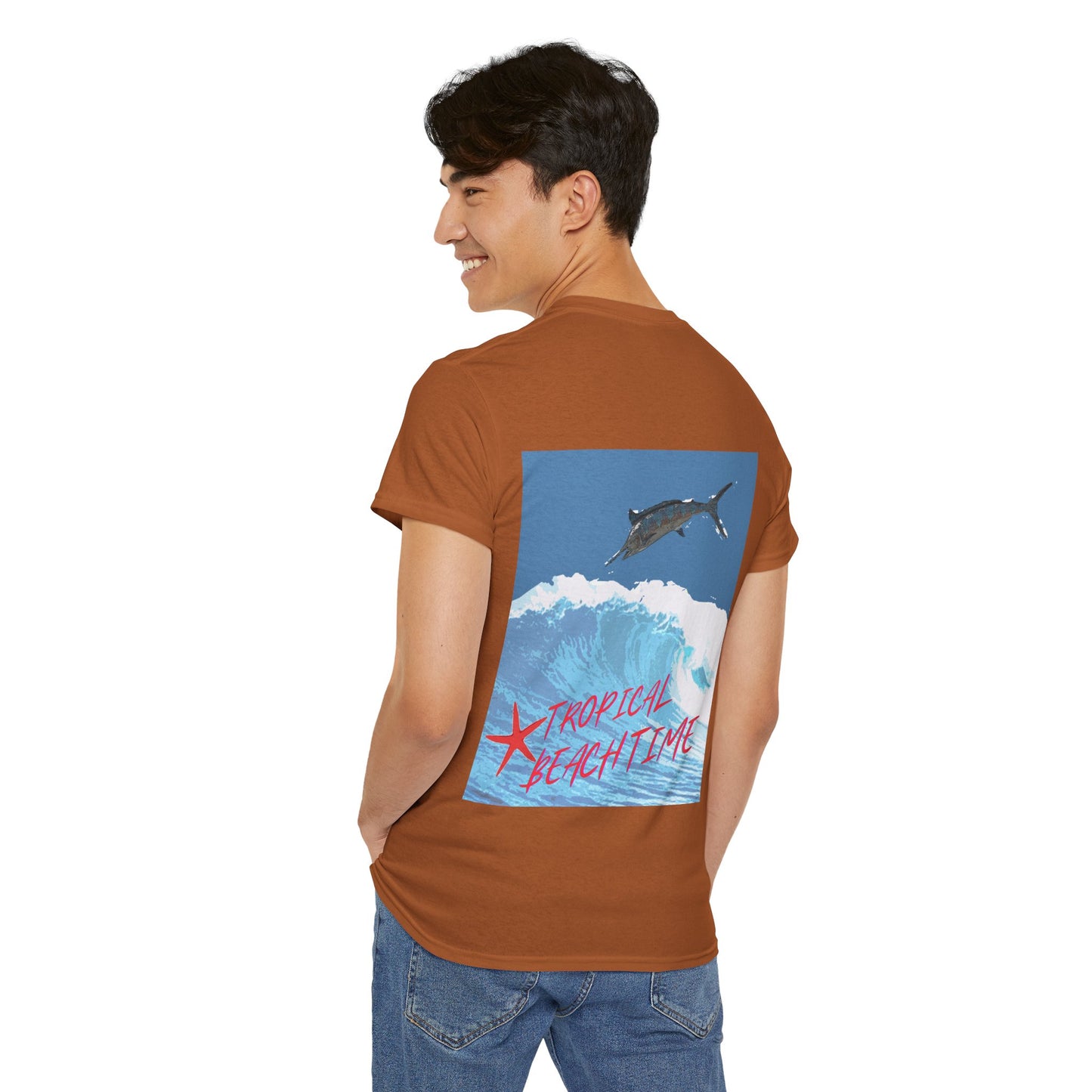 Tropical Beach Time - Amazing Unisex Heavy Cotton Tee