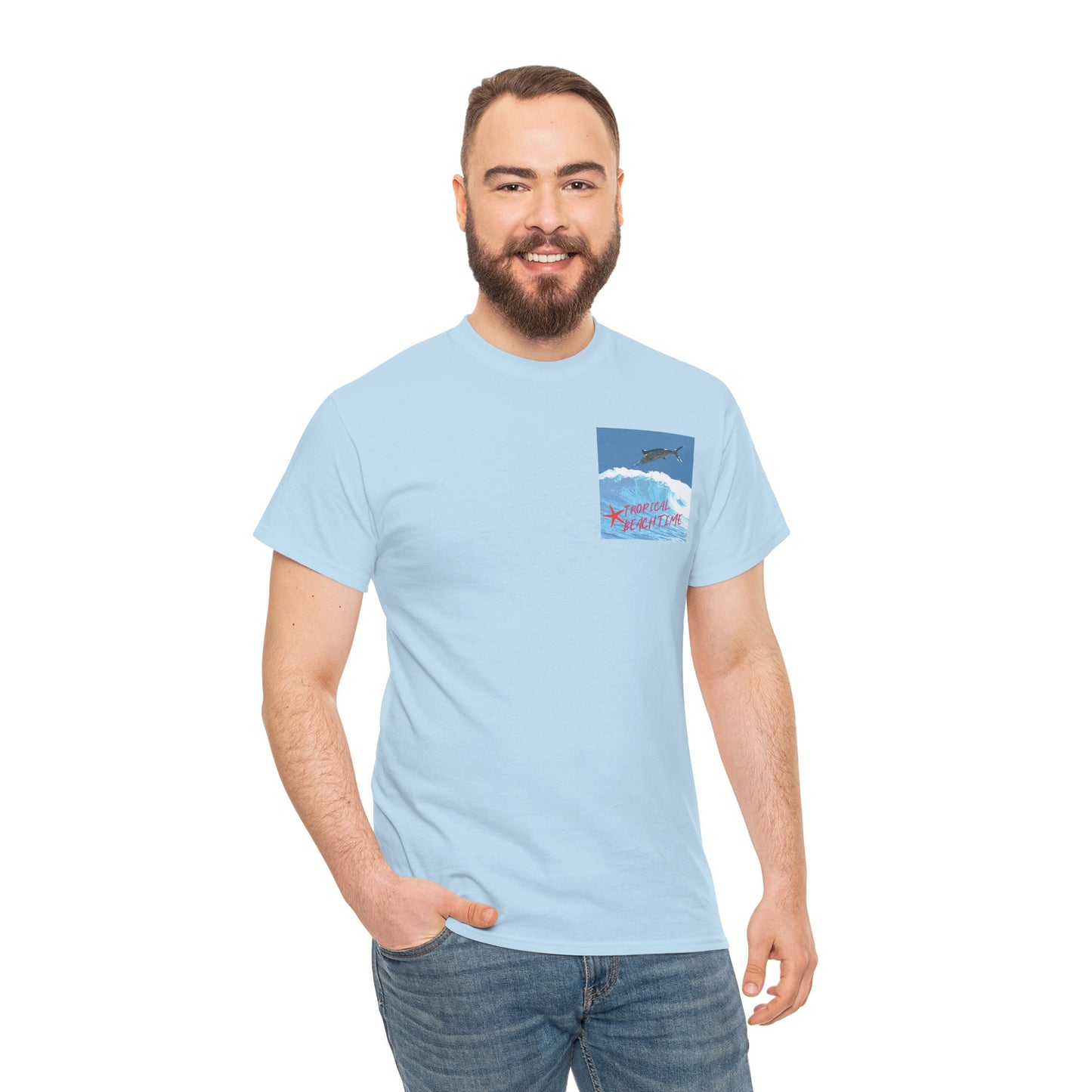 Tropical Beach Time - Amazing Unisex Heavy Cotton Tee