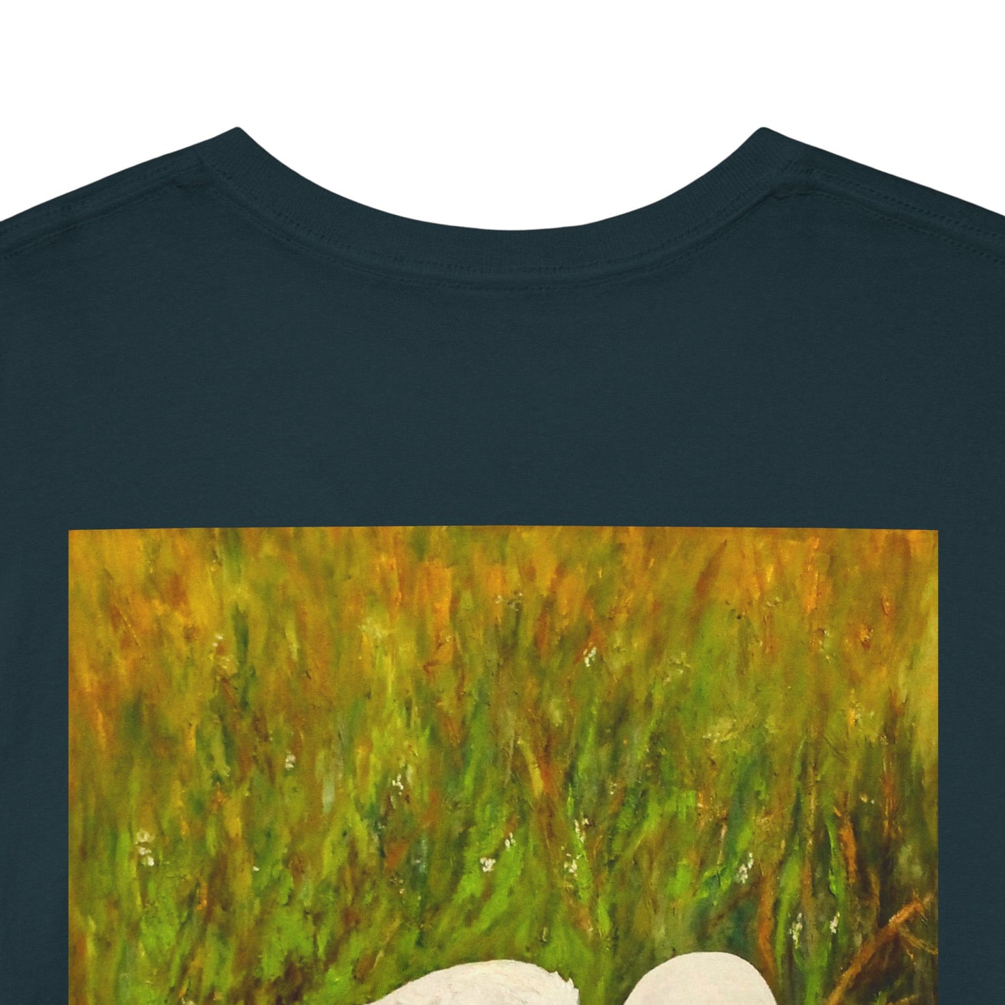 White Egret- Amazing Unisex Heavy Cotton Short Sleeve Tee Shirts!