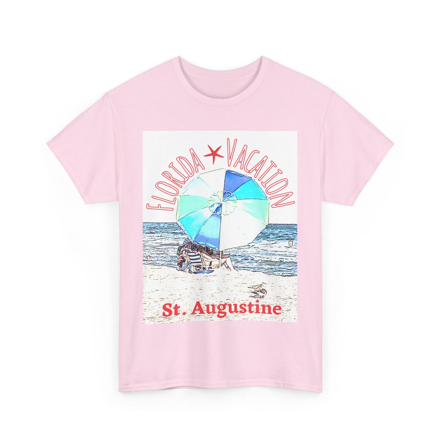 Florida Vacation St. Augustine- Amazing Unisex Heavy Cotton Tee