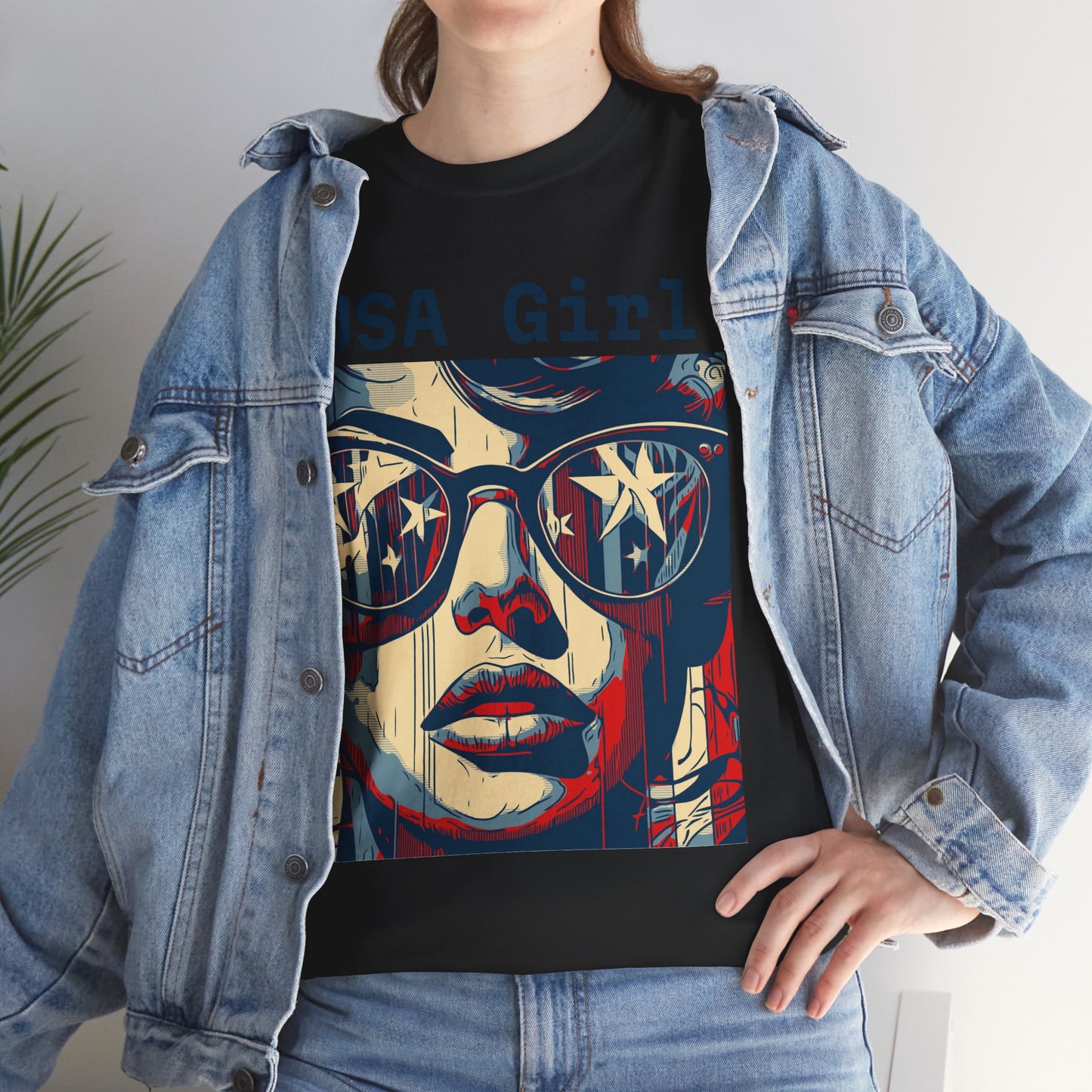 "USA Girl" Amazing Unisex Heavy Cotton Short Sleeve Tee Shirts!
