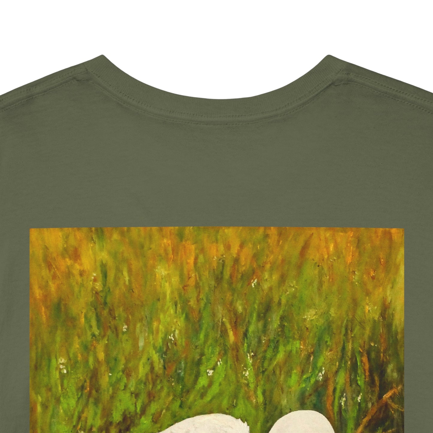 White Egret- Amazing Unisex Heavy Cotton Short Sleeve Tee Shirts!