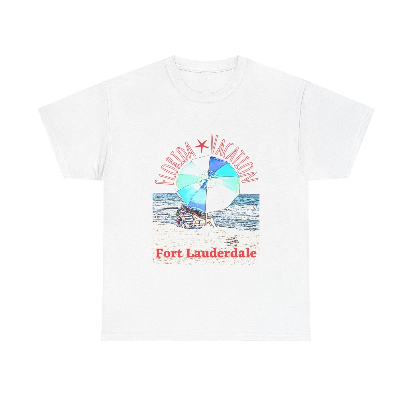 Florida Vacation Fort Lauderdale - Amazing Unisex Heavy Cotton Tee