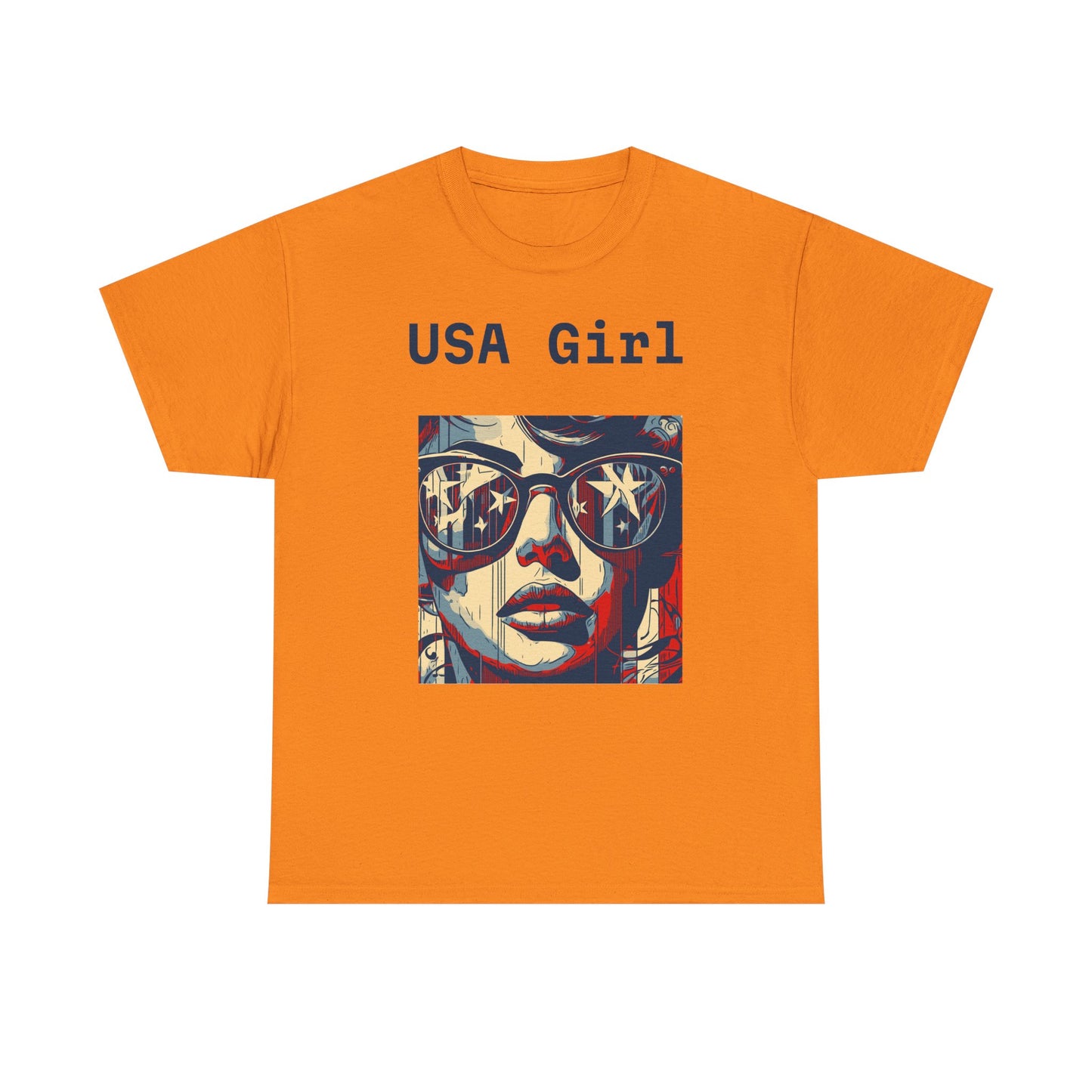 "USA Girl" - Amazing Unisex Heavy Cotton Short Sleeve Tee Shirts!