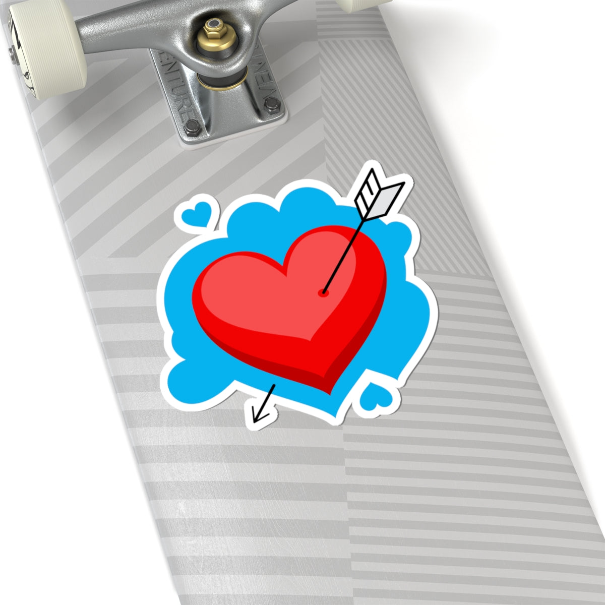 Vibrant Heart Arrow Kiss-Cut Stickers, Cute Laptop Decor, Love Gifts, Valentine's Day, Expressive Stickers, Fun Accessories