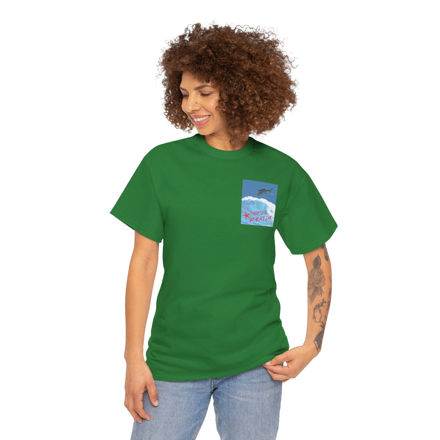 Tropical Beach Time - Amazing Unisex Heavy Cotton Tee