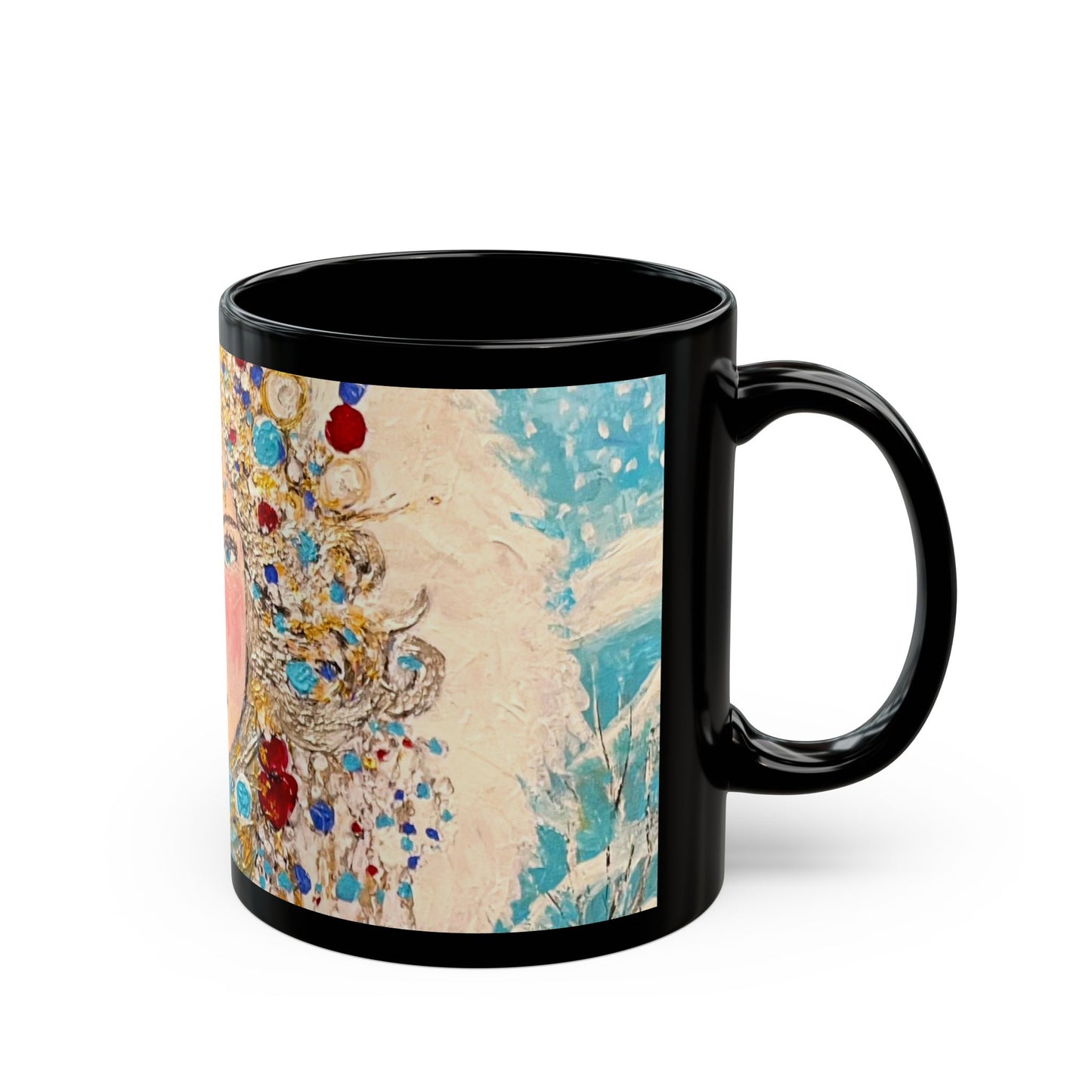 The Queen of Winter - 11 oz or 15 oz Ceramic Black Mugs