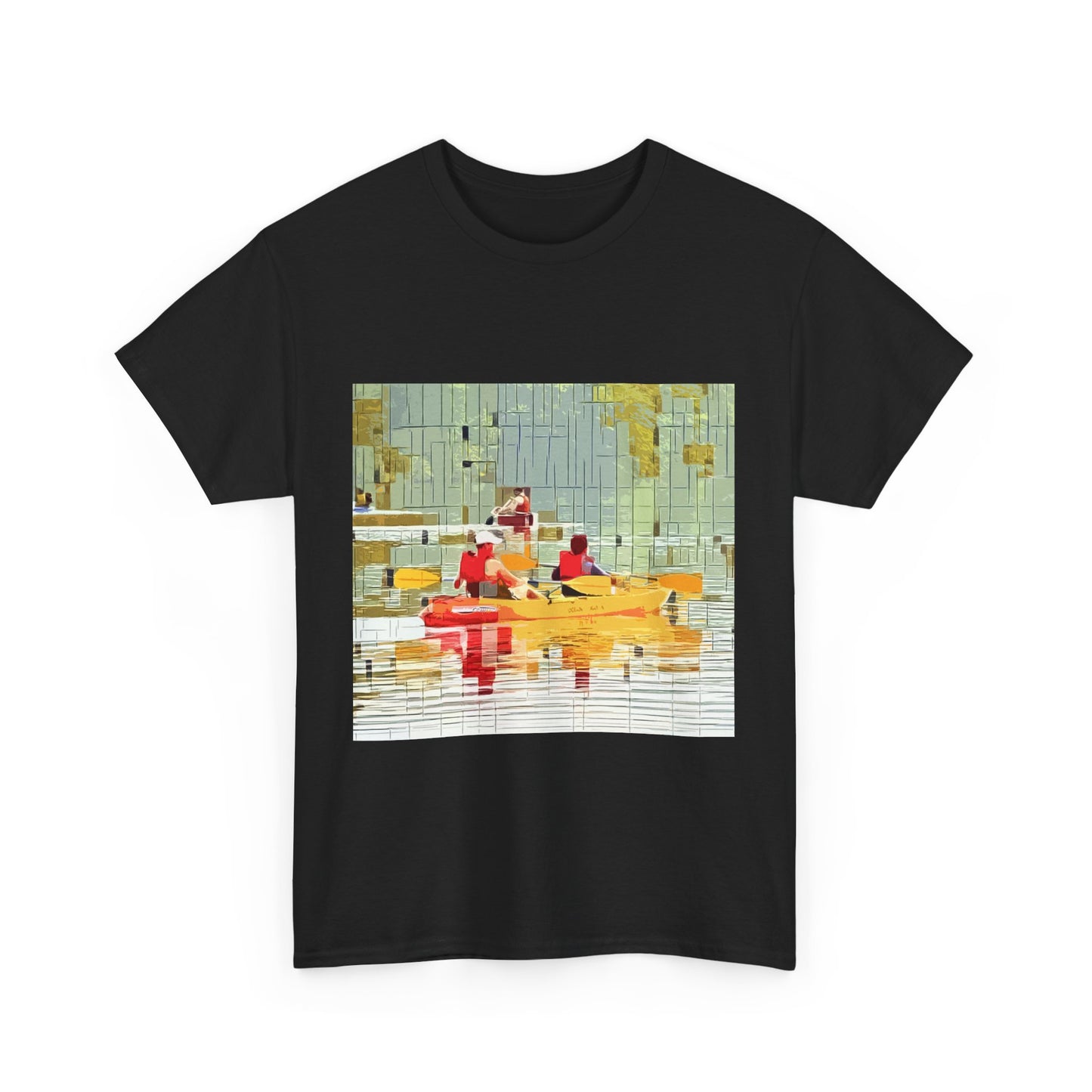 Kayak in the River - Amazing Unisex Heavy Cotton Tee