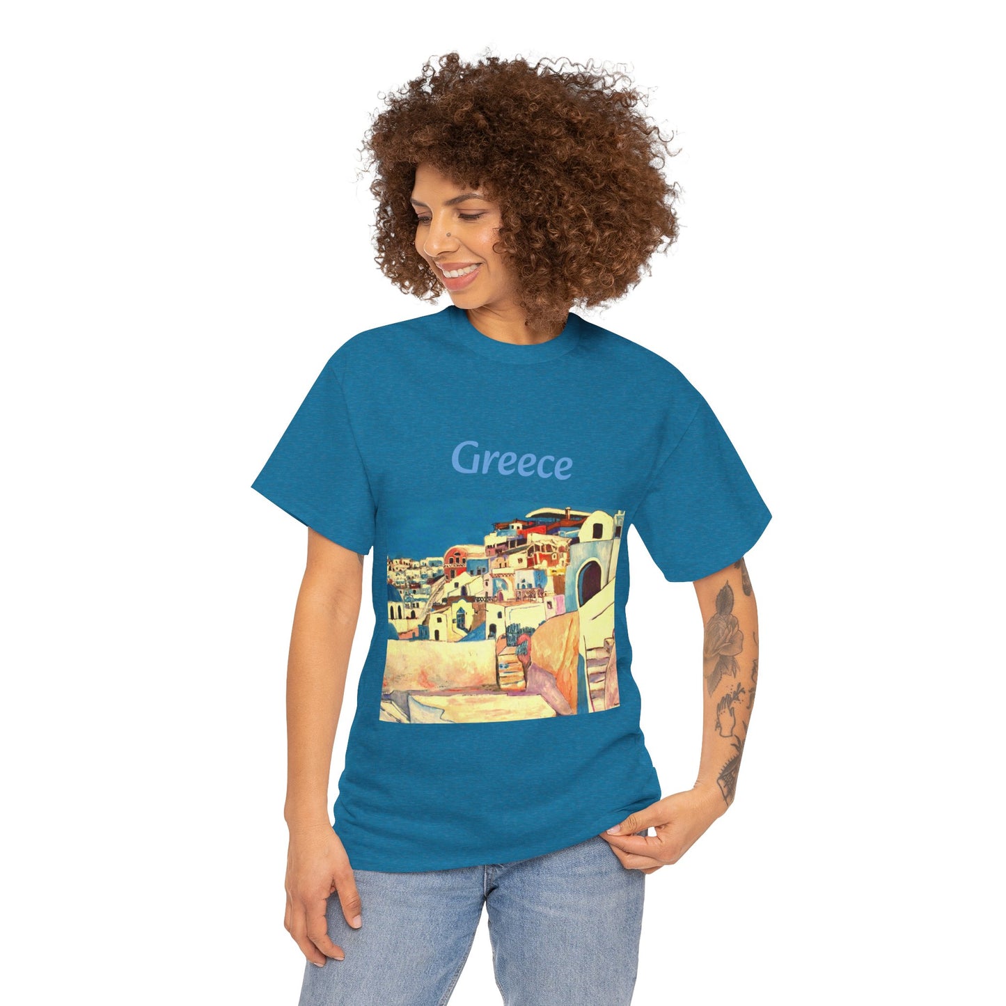 Greece - Amazing Unisex Heavy Cotton Short Sleeve Tee Shirts!