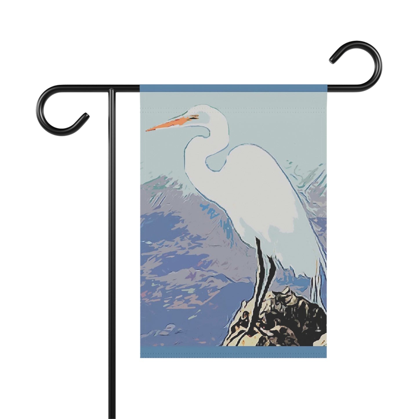 White Heron. Garden & House Banner
