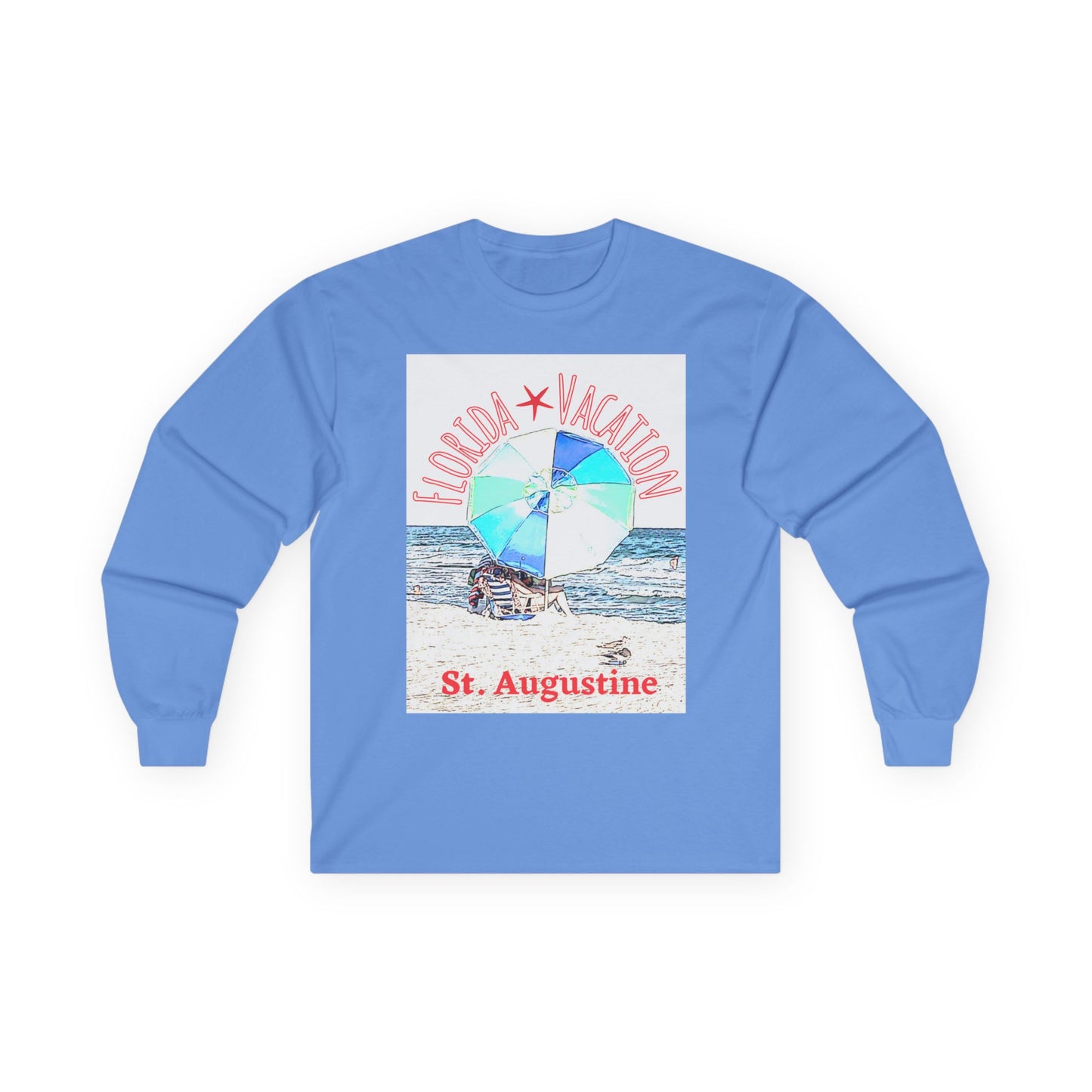 "Florida Vacation St. Augustine" Long Sleeve Casual Unisex Tee Shirt