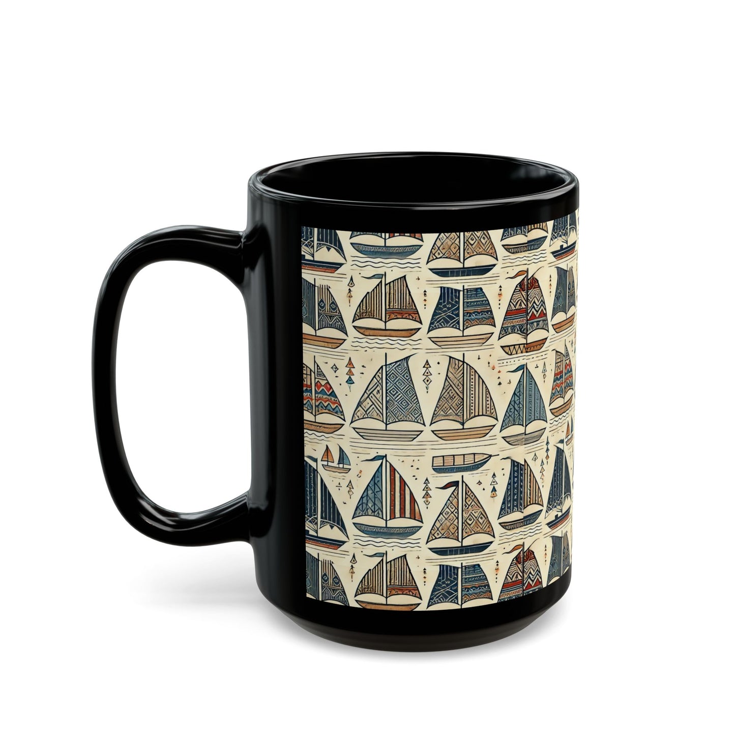 Sail Away Today- 11 oz or 15 oz Ceramic Black Mugs