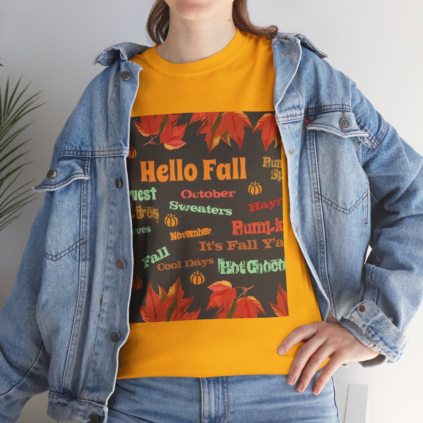 Hello Fall - Amazing Unisex Heavy Cotton Short Sleeve Tee Shirts!