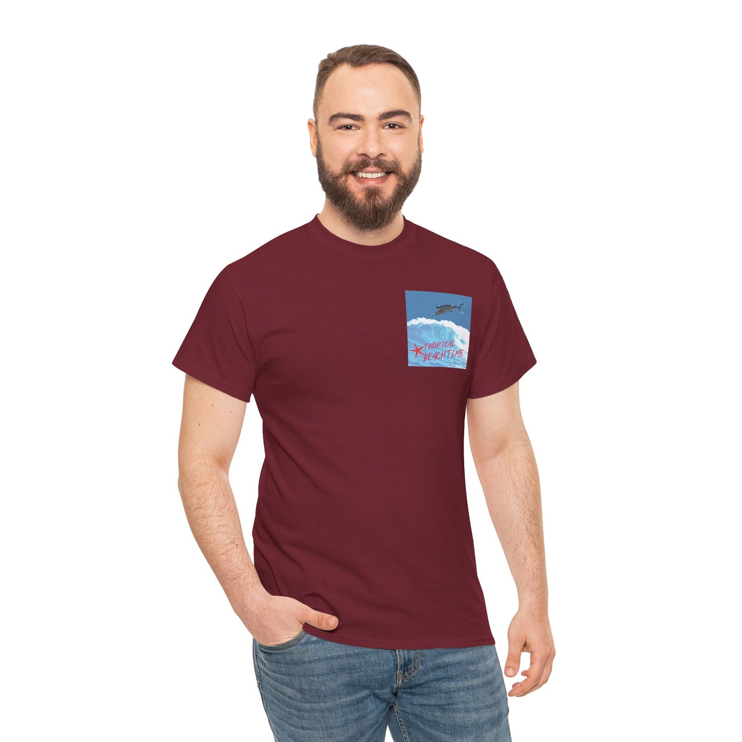 Tropical Beach Time - Amazing Unisex Heavy Cotton Tee