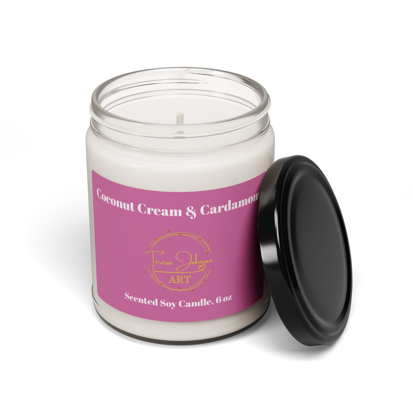 Coconut Cream & Cardamon - Scented Soy Candle, 9oz