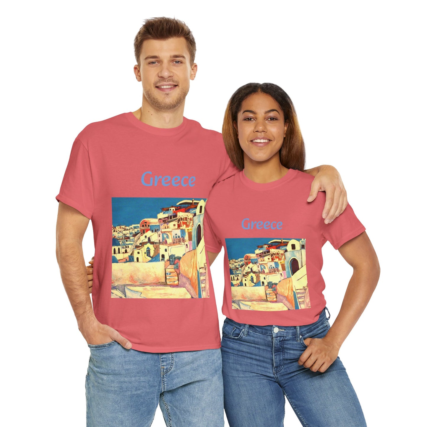 Greece - Amazing Unisex Heavy Cotton Short Sleeve Tee Shirts!