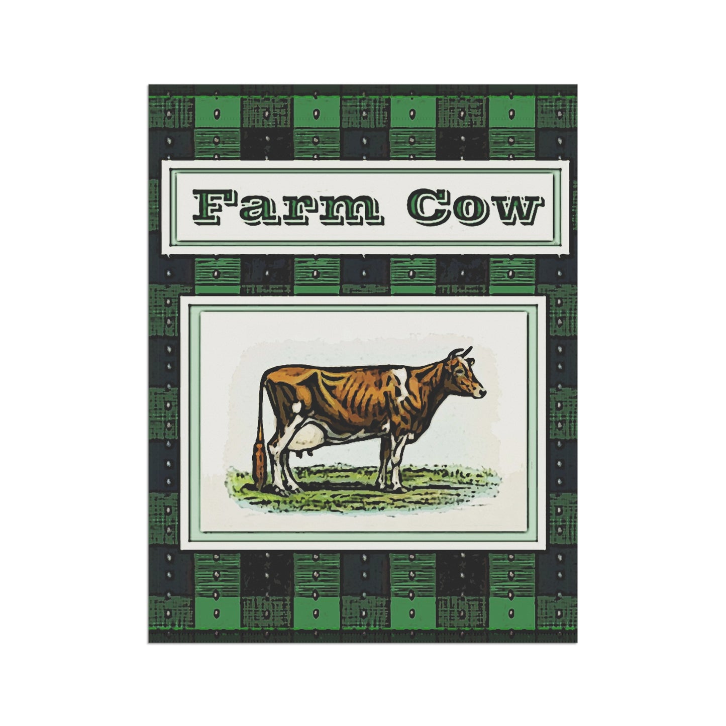 Farm Cow. Garden & House Banner