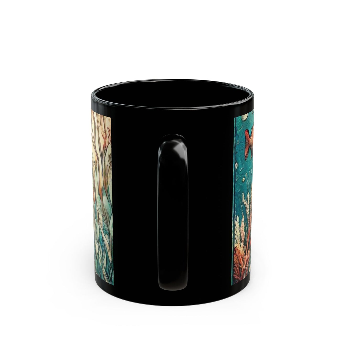 Sea Turtle- 11 oz or 15 oz Ceramic Black Mugs