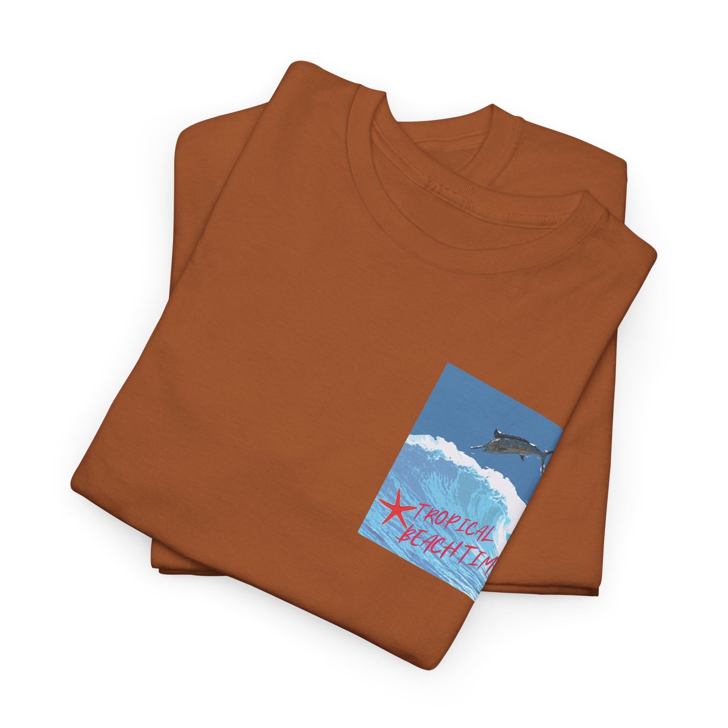Tropical Beach Time - Amazing Unisex Heavy Cotton Tee