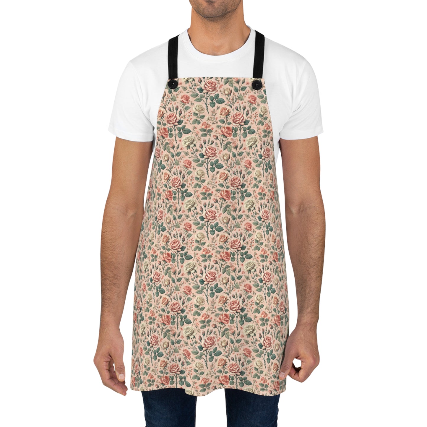 Shabby Chic Pink Roses-Apron