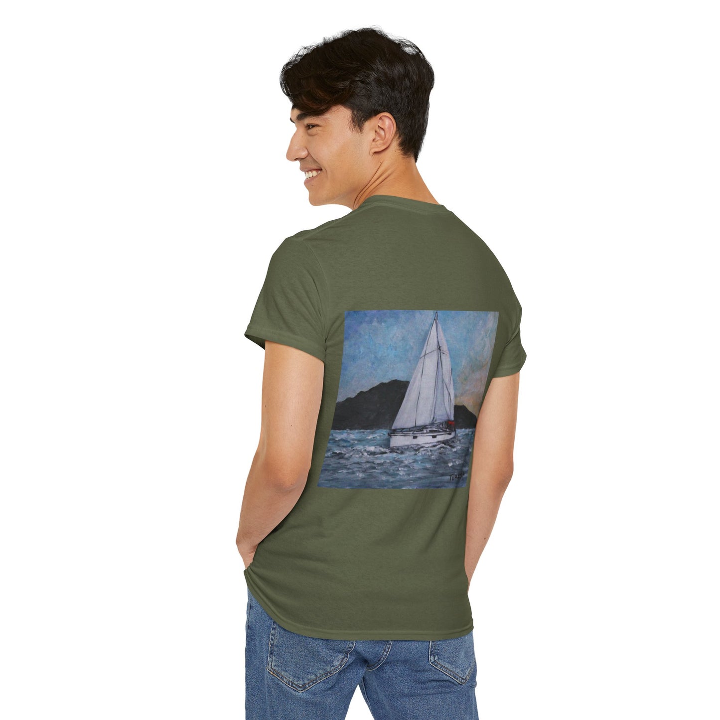 Smoothly Sailing - Amazing Unisex Heavy Cotton Short Sleeve Tee Shirts!