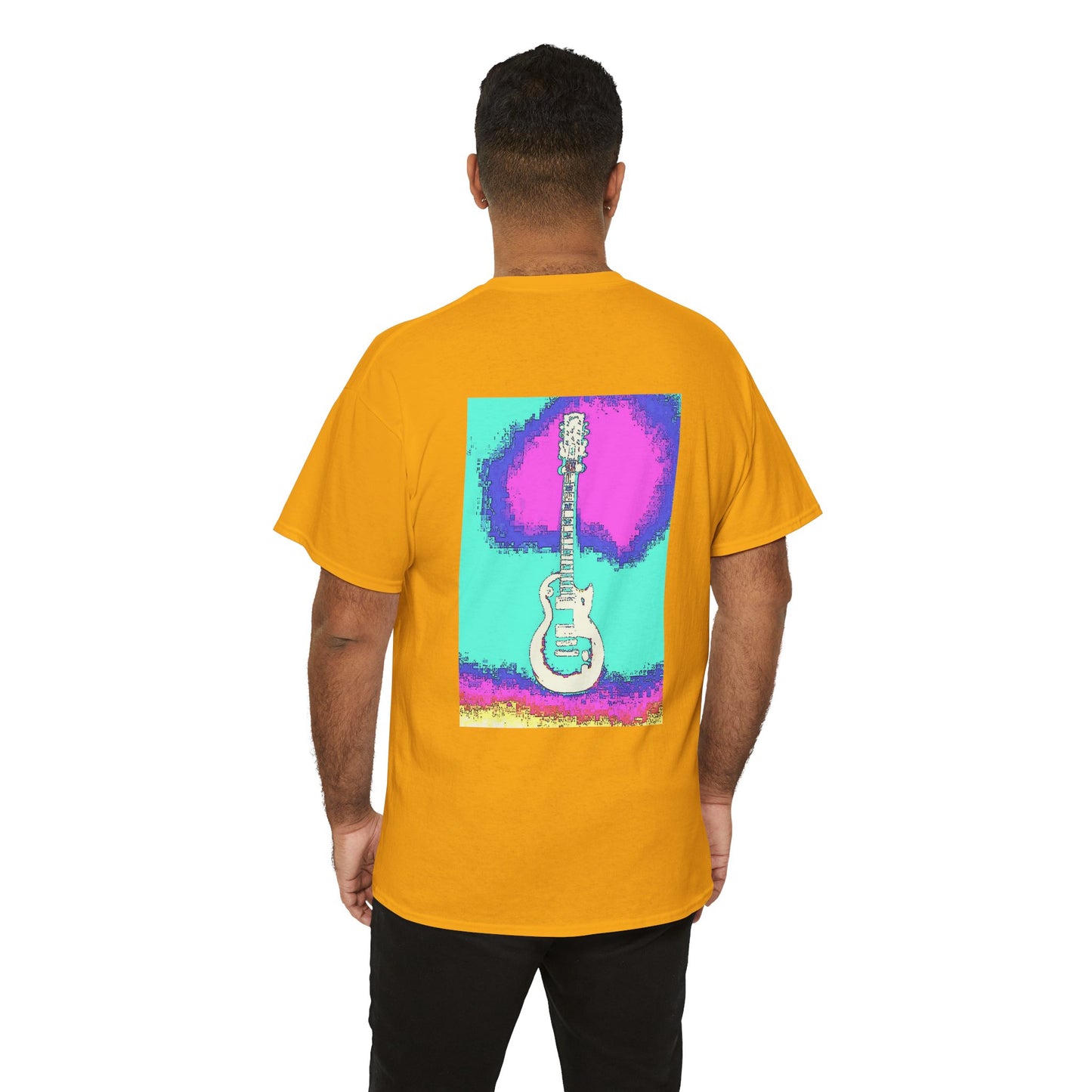 Psychedelic Guitar- Amazing Unisex Heavy Cotton Short Sleeve Tee Shirts!