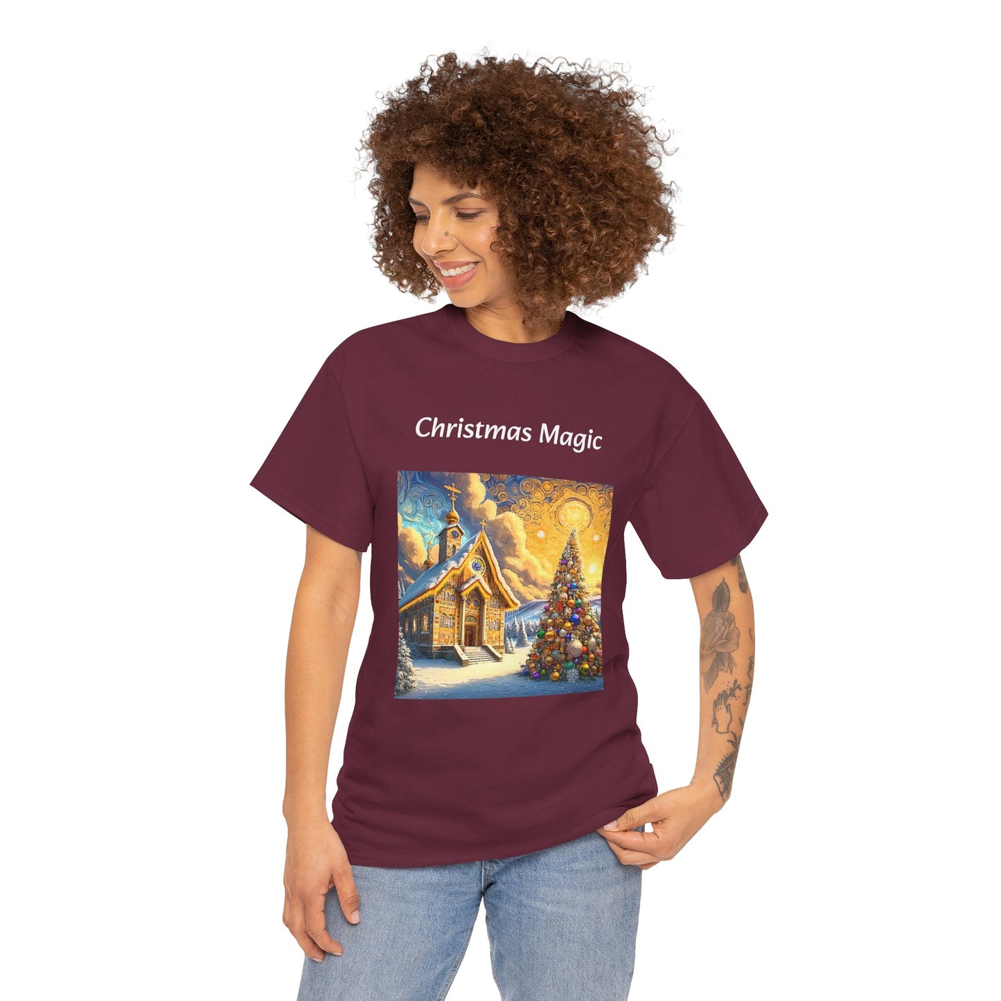 Magic Christmas Amazing Unisex Heavy Cotton Short Sleeve Tee Shirts!