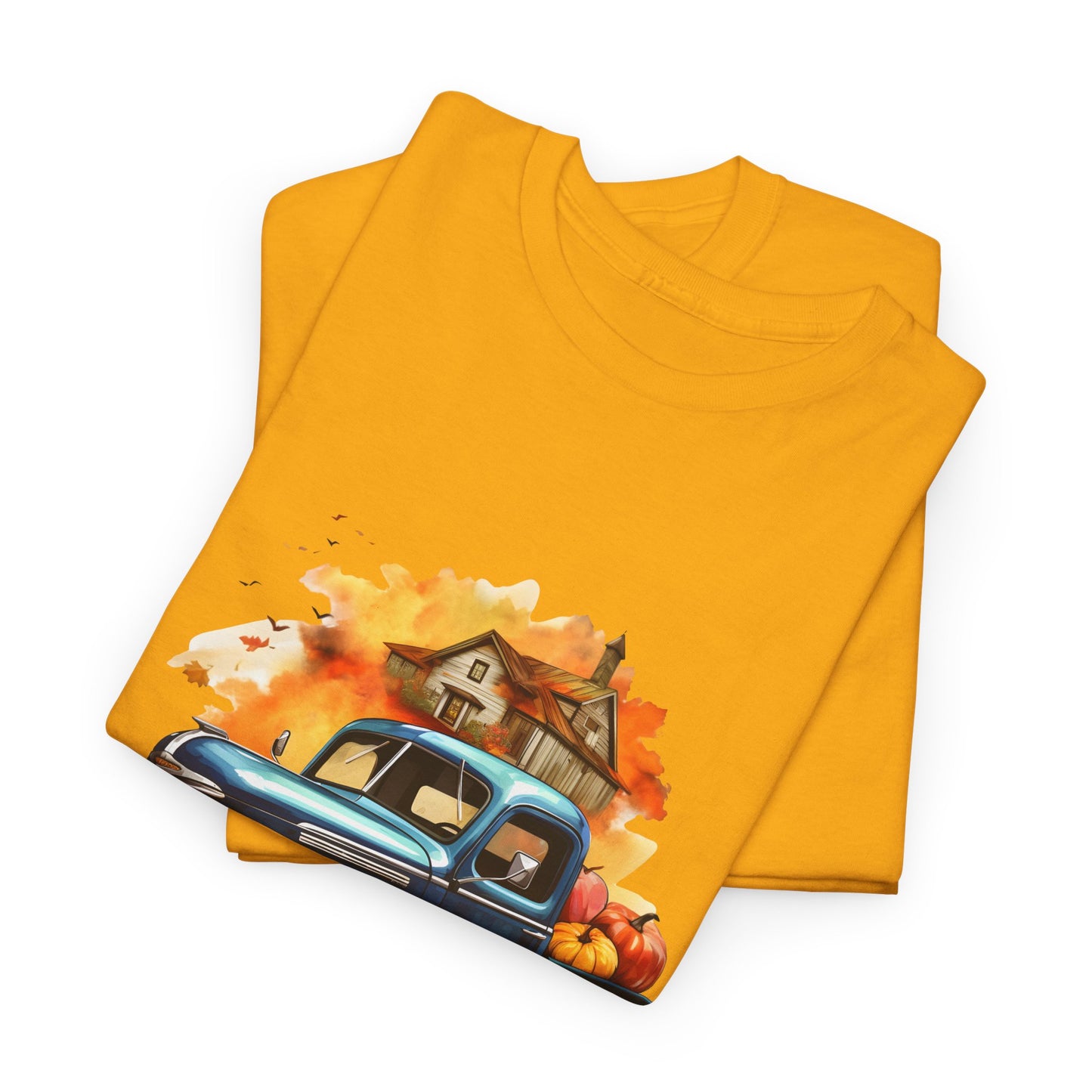 Fall Truck -Amazing Unisex Heavy Cotton Short Sleeve Tee Shirts!