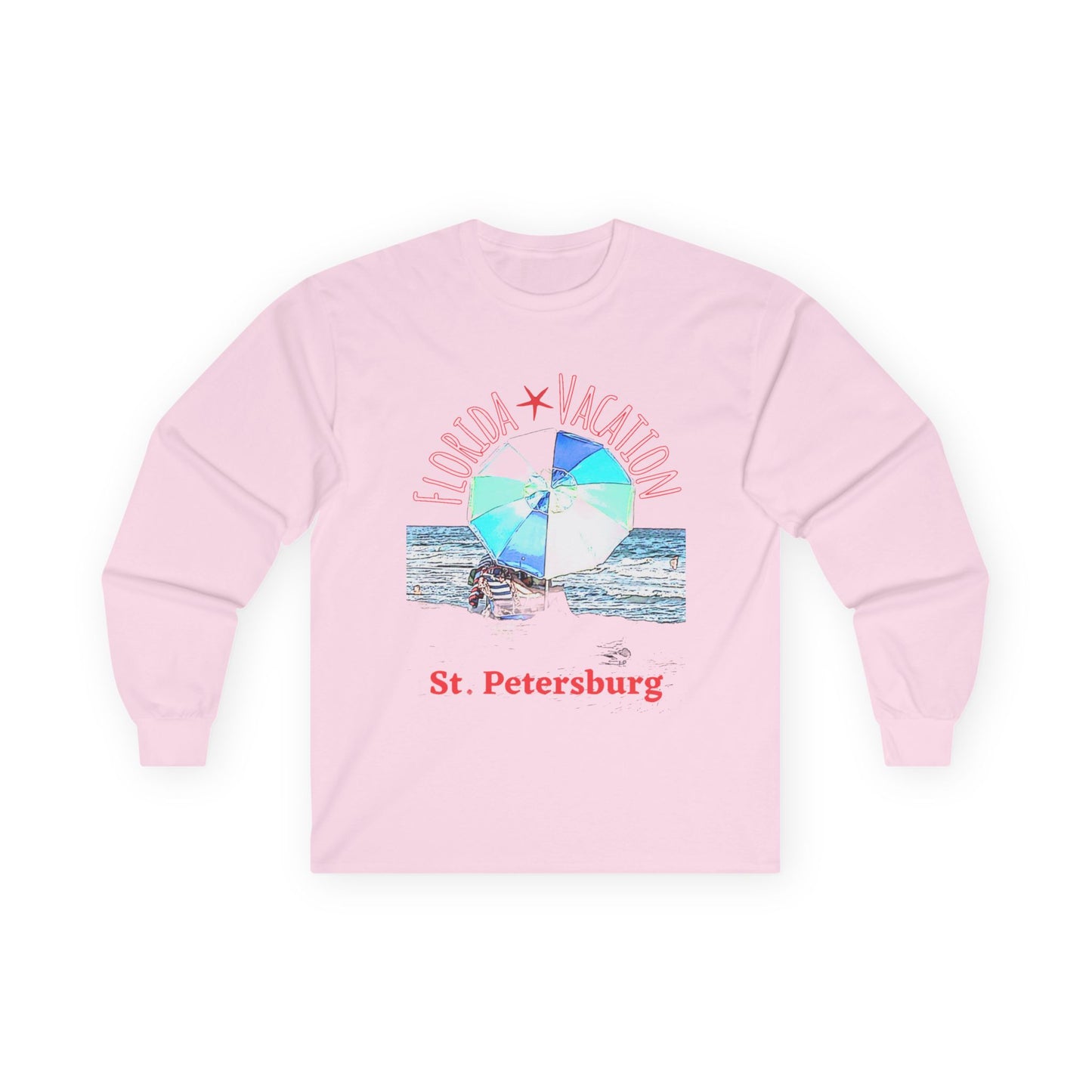 "Florida Vacation St. Petersburg" Long Sleeve Casual Unisex Tee Shirt