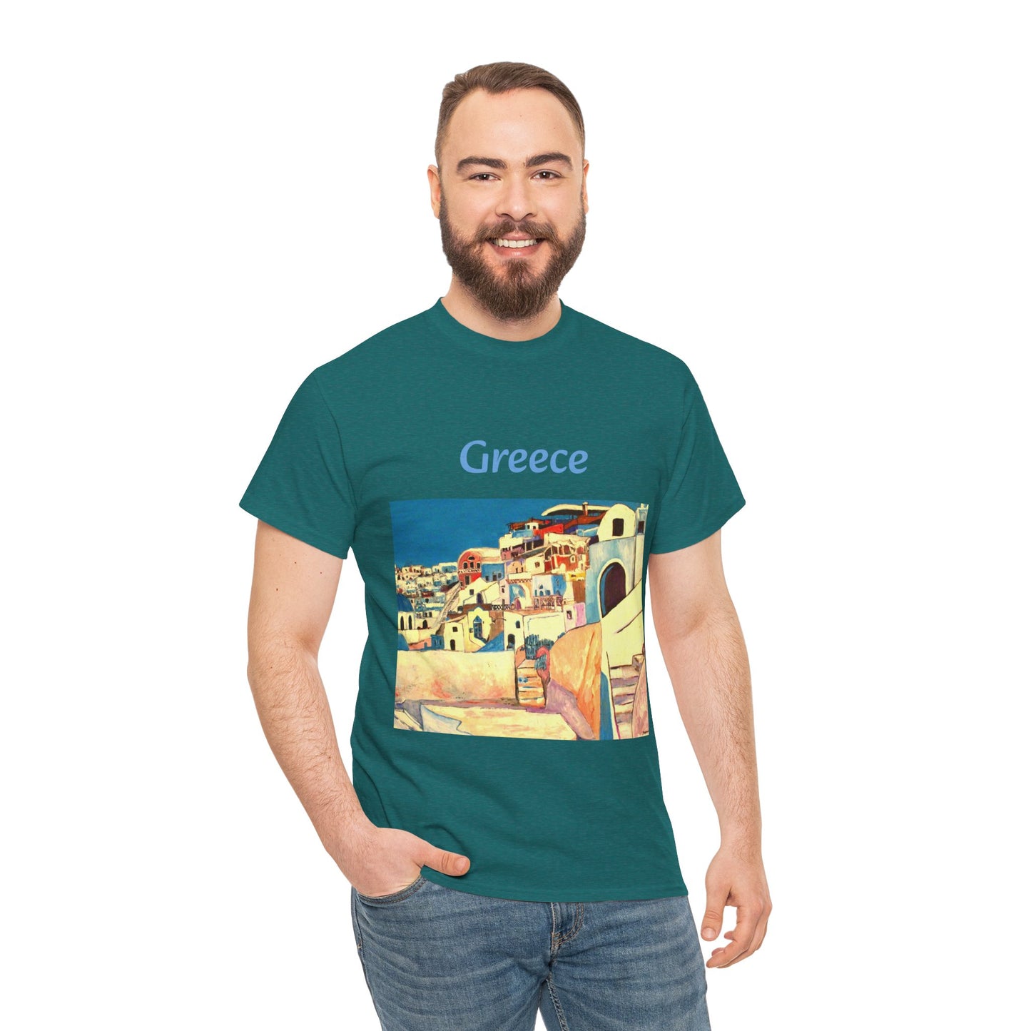 Greece - Amazing Unisex Heavy Cotton Short Sleeve Tee Shirts!