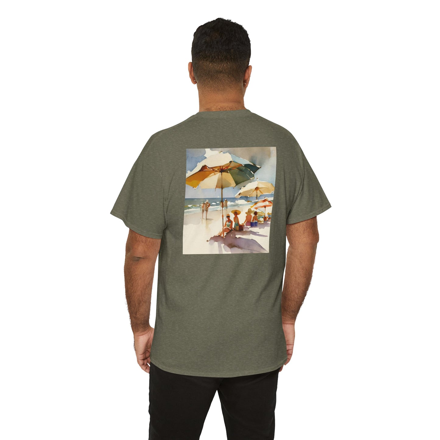 At the Beach Amazing Unisex Heavy Cotton Short Sleeve Tee Shirts!