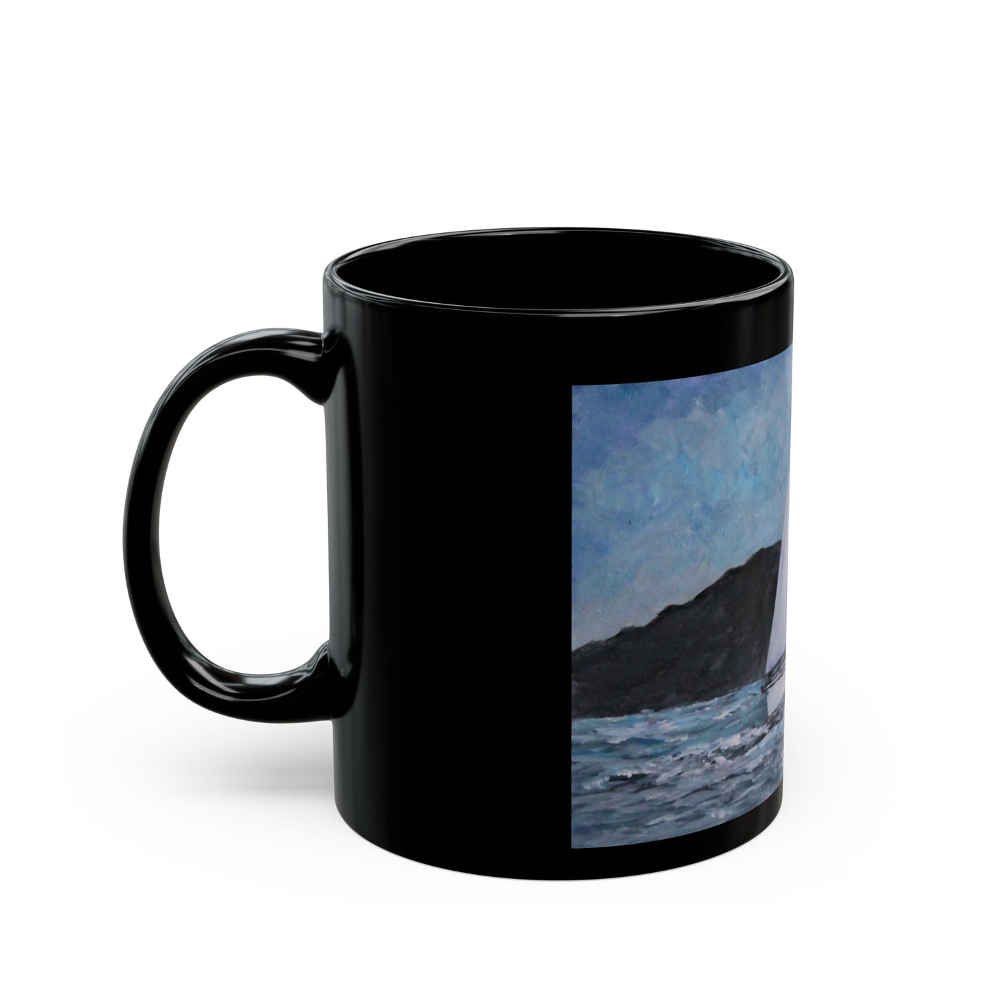 Smoothly Sailing- 11 oz or 15 oz Ceramic Black Mugs