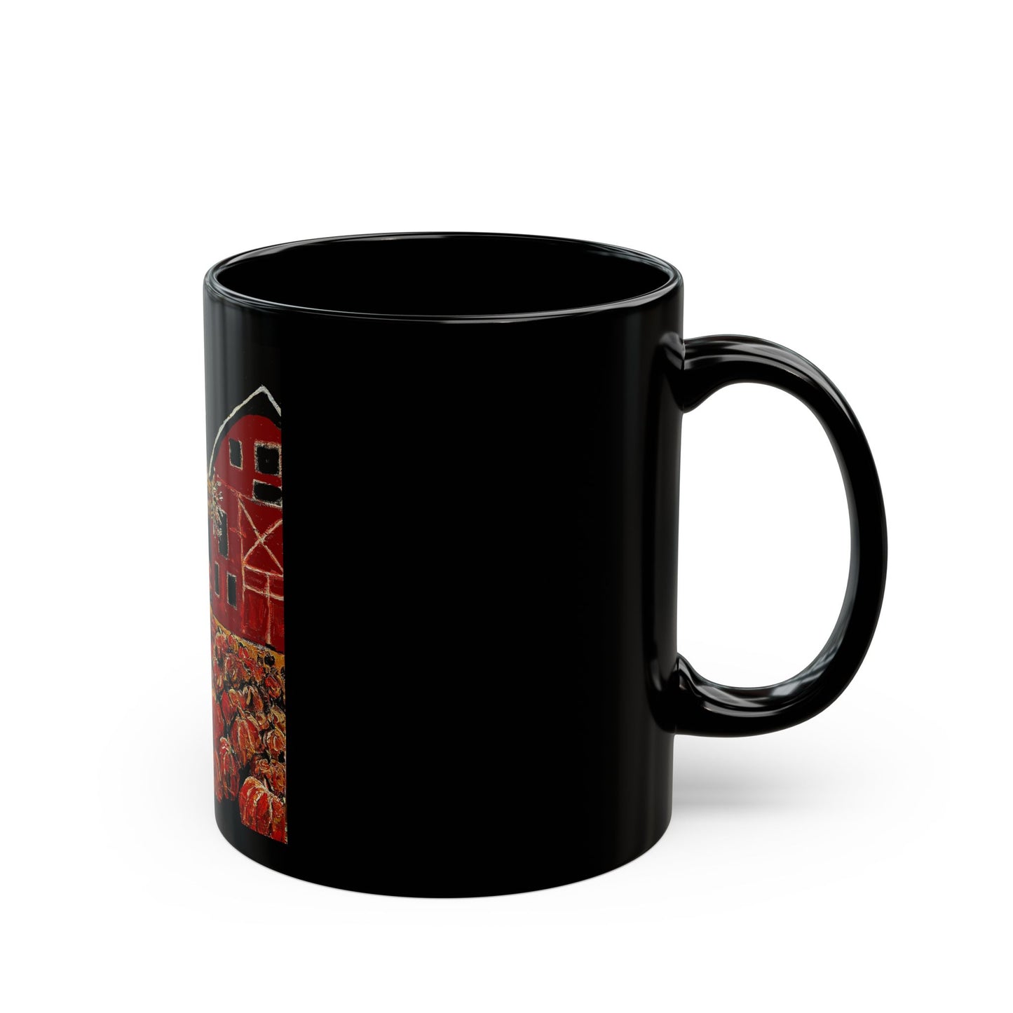 Scary Scarecrow - 11 oz or 15 oz Ceramic Black Mugs