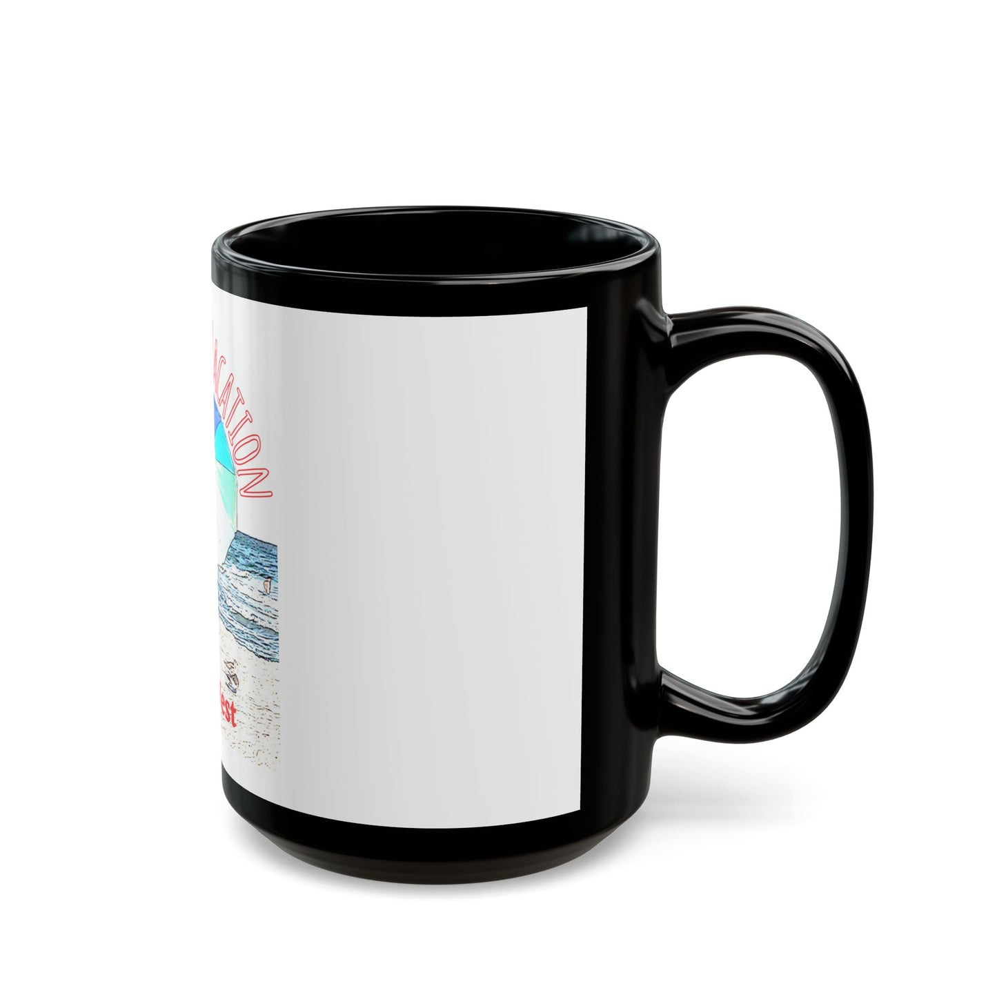 Florida Vacation Key West - 11 oz or 15 oz Ceramic Black Mugs