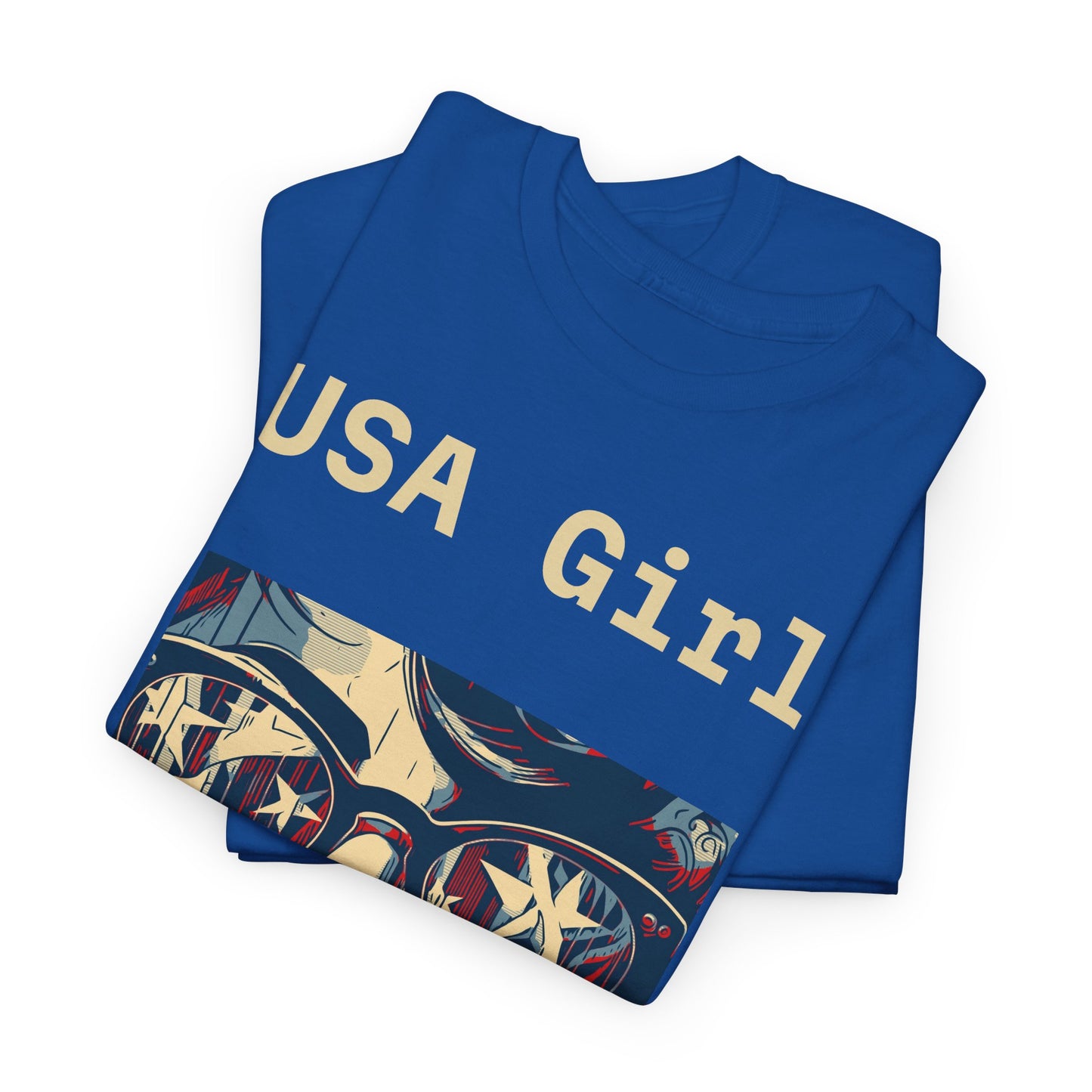 "USA Girl" - Amazing Unisex Heavy Cotton Short Sleeve Tee Shirts!