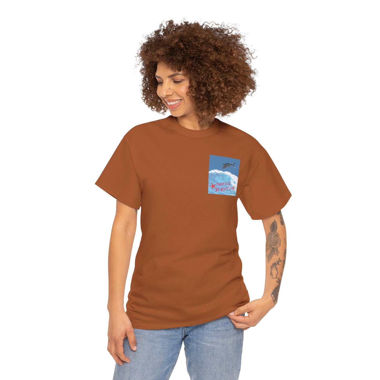 Tropical Beach Time - Amazing Unisex Heavy Cotton Tee