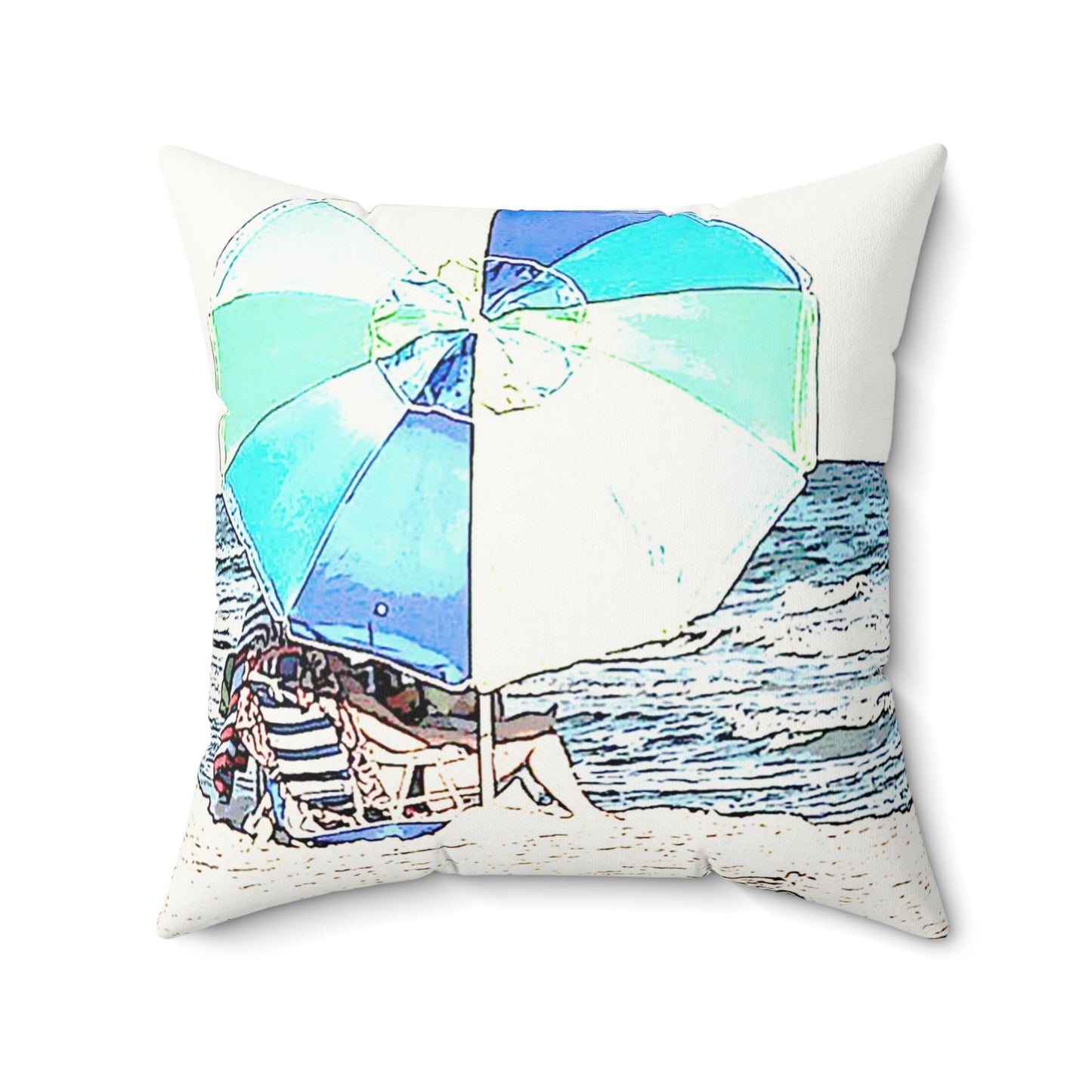 Beach Talk -Faux Suede Square Pillow