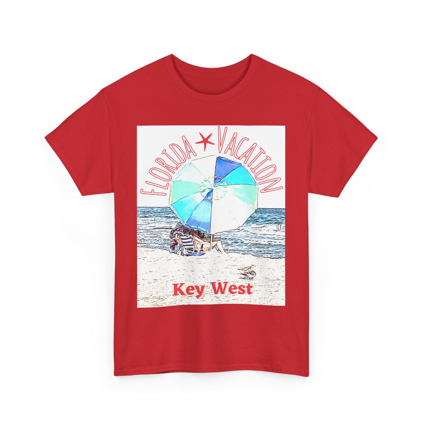 Florida Vacation Key West - Amazing Unisex Heavy Cotton Tee