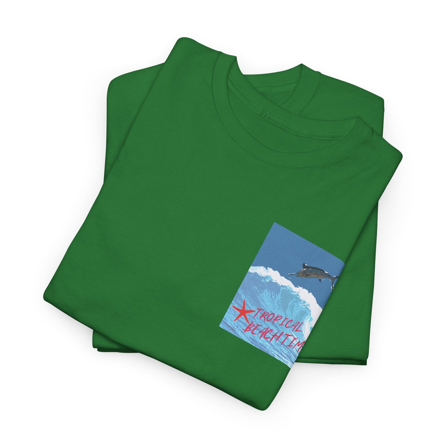 Tropical Beach Time - Amazing Unisex Heavy Cotton Tee