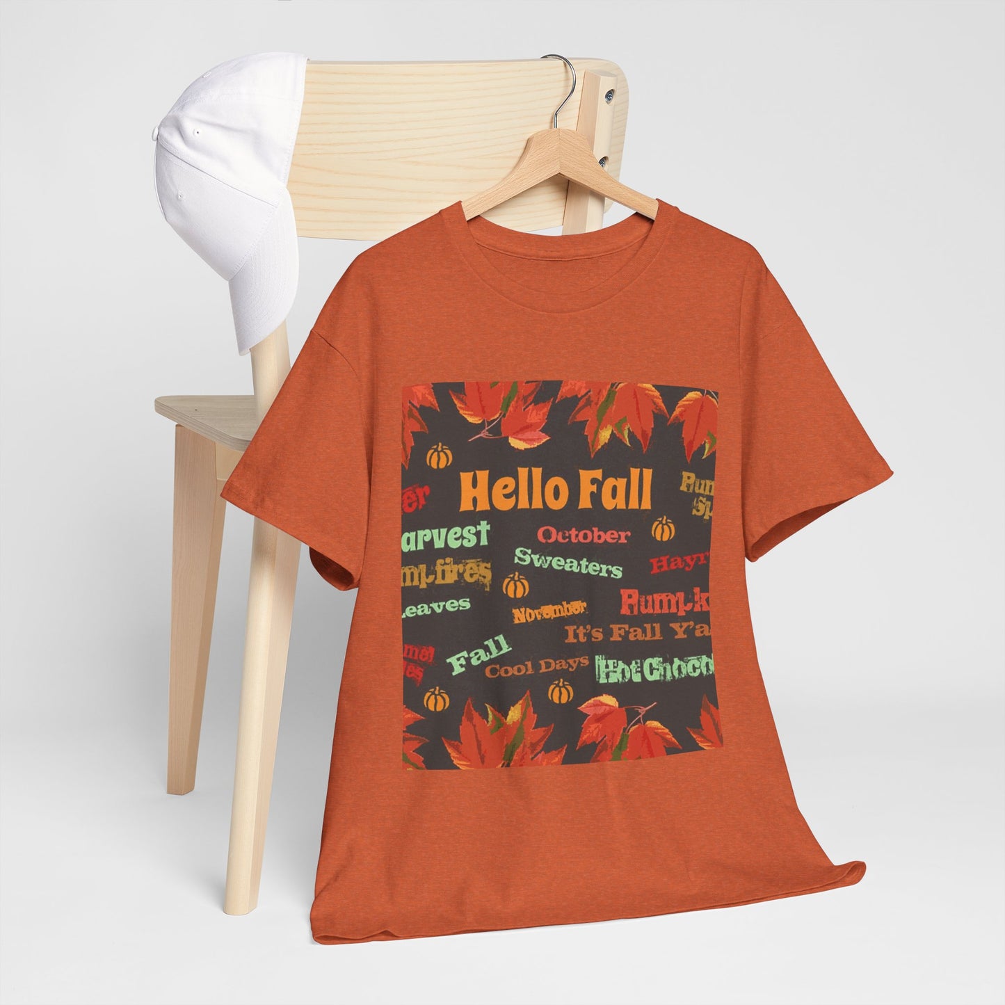 Hello Fall - Amazing Unisex Heavy Cotton Short Sleeve Tee Shirts!