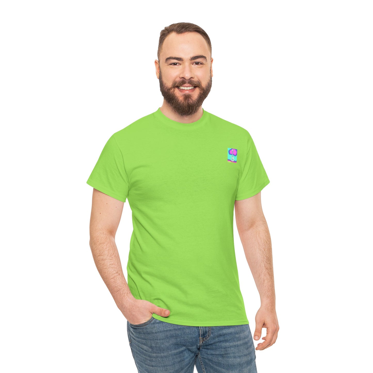 Psychedelic Guitar- Amazing Unisex Heavy Cotton Short Sleeve Tee Shirts!