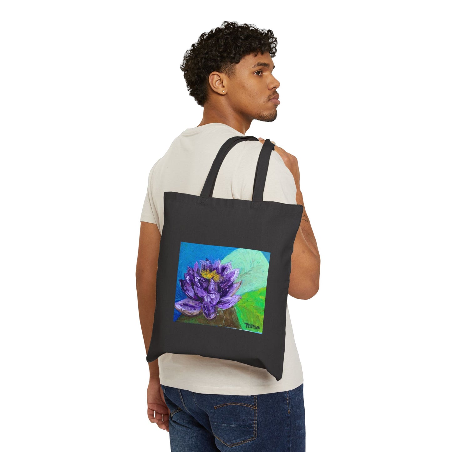 "Purple Beauty" Stylish Cotton Canvas Tote Bag