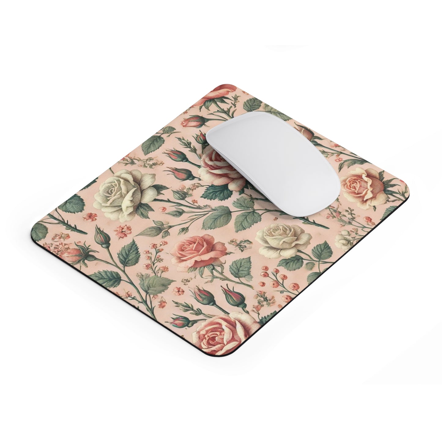 Shabby Chic Pink Rose Mousepad