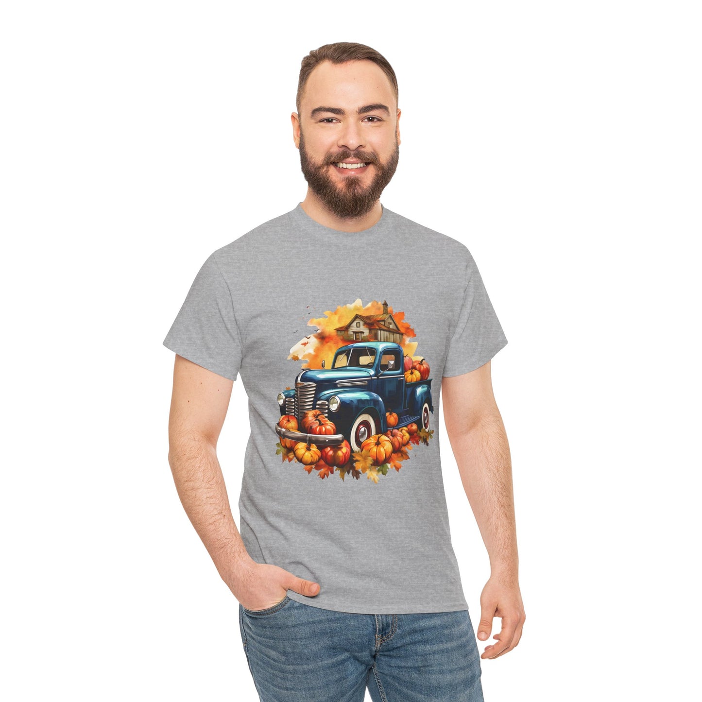 Fall Truck -Amazing Unisex Heavy Cotton Short Sleeve Tee Shirts!